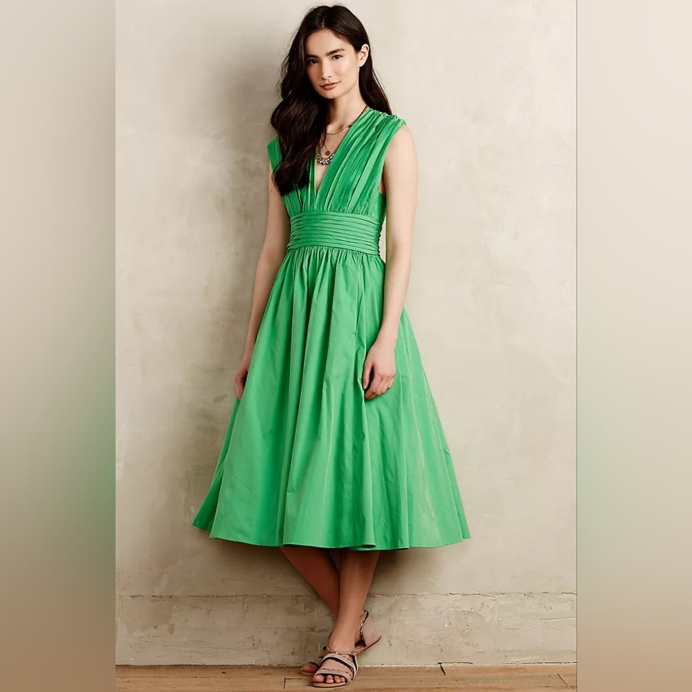 Tracy Reese Green Midi Dress